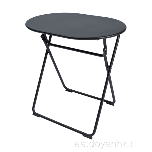 Mesa ovalada plegable de metal de 70 * 50 cm